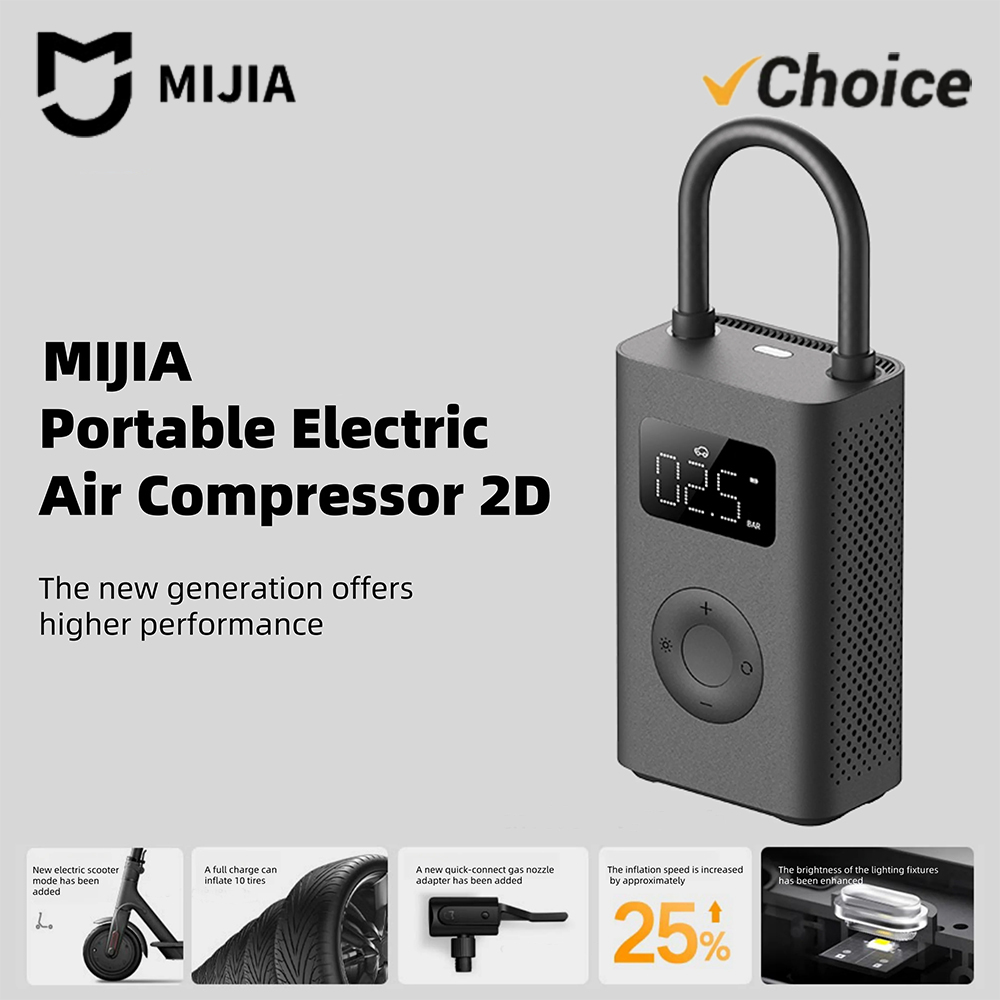 Xiaomi Power Tools - Nouveau compresseur d'air gonflable MIJIA 2D