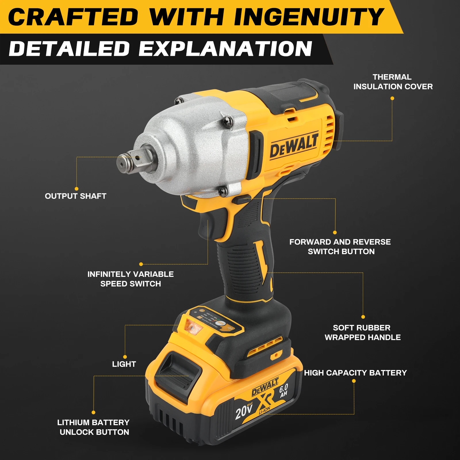 Dewalt Power Tools Xr - Clé à chocs sans balais DEWALT