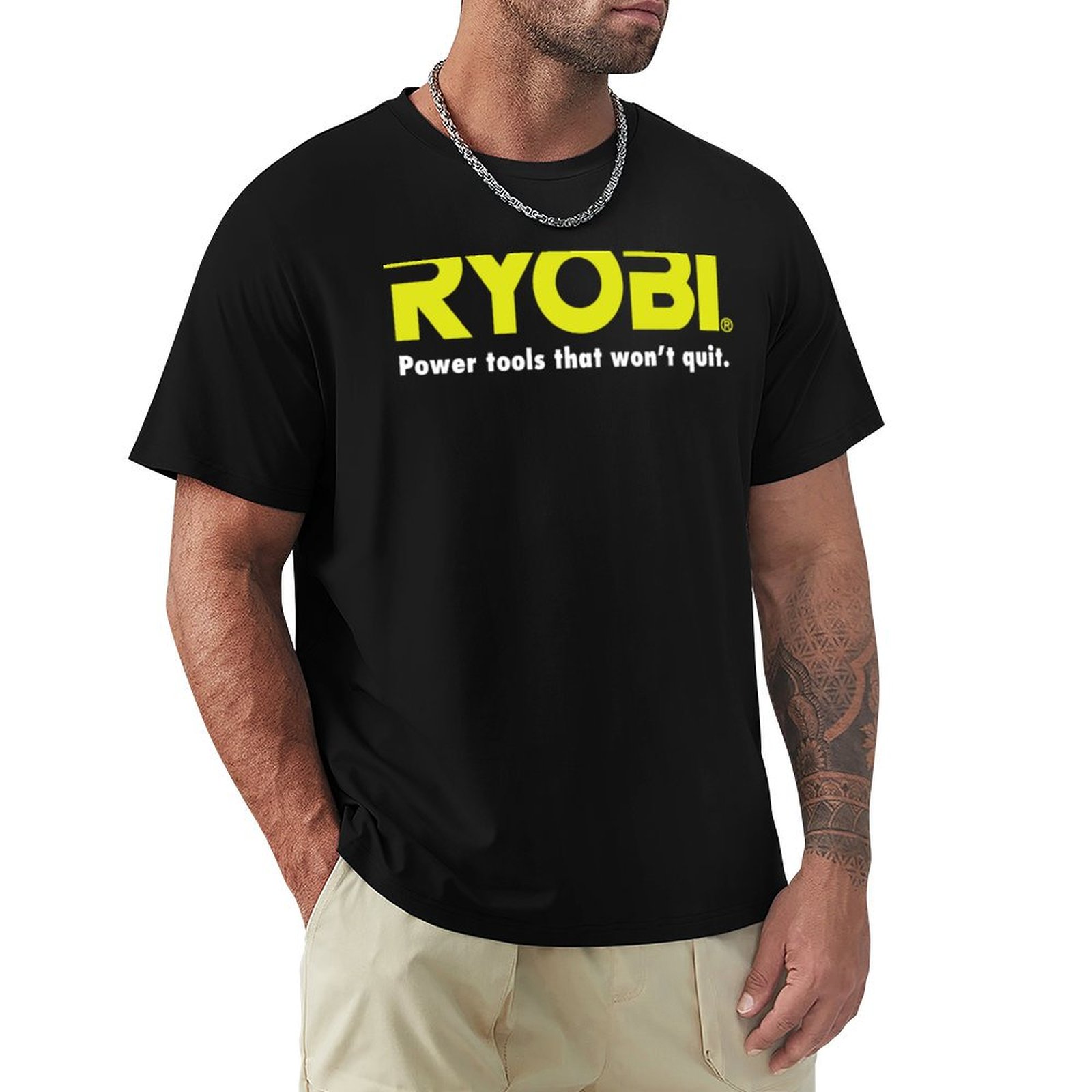 Power Tools Top Brands - T-shirt avec logo RYOBI, outils électriques,
