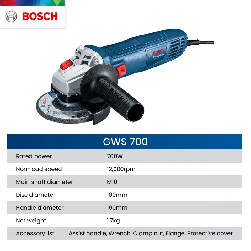 Meuleuse d'angle Bosch GWS 700 - Power Tools Bosch avis et prix