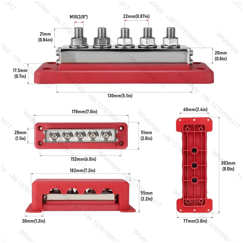 Barre omnibus 48V CC 600A à 5  - Power Tools Organizer Diy avis et prix